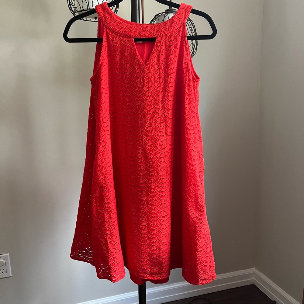 Hope & Harlow Dress Sleeveless Poppy Eyelet Size 2
